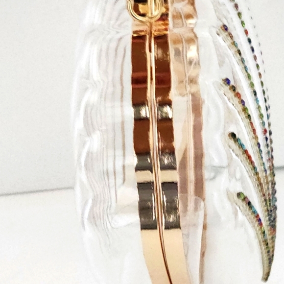 Mini Rhinestone & Bead Decor Transparent Dome Women's Clear Crossbody Handbag - Picture 9 of 11